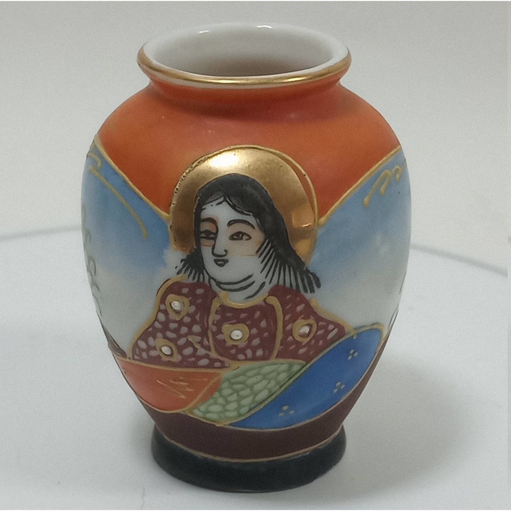 Vintage Mini Lady Bud Vase Raise Hand Painted Occupied Japan (bvb)